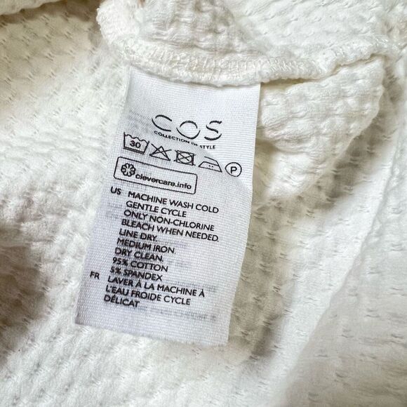 COS Women's Cream 3/4 Sleeves Top Size Medium - Picture 3 of 12